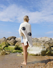 Meraki Beach Eye Print Beach Shirt, Blue (BLUE), large