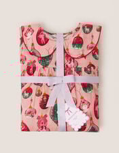 Christmas Bauble Print Long Pyjamas Set, Pink (PINK), large