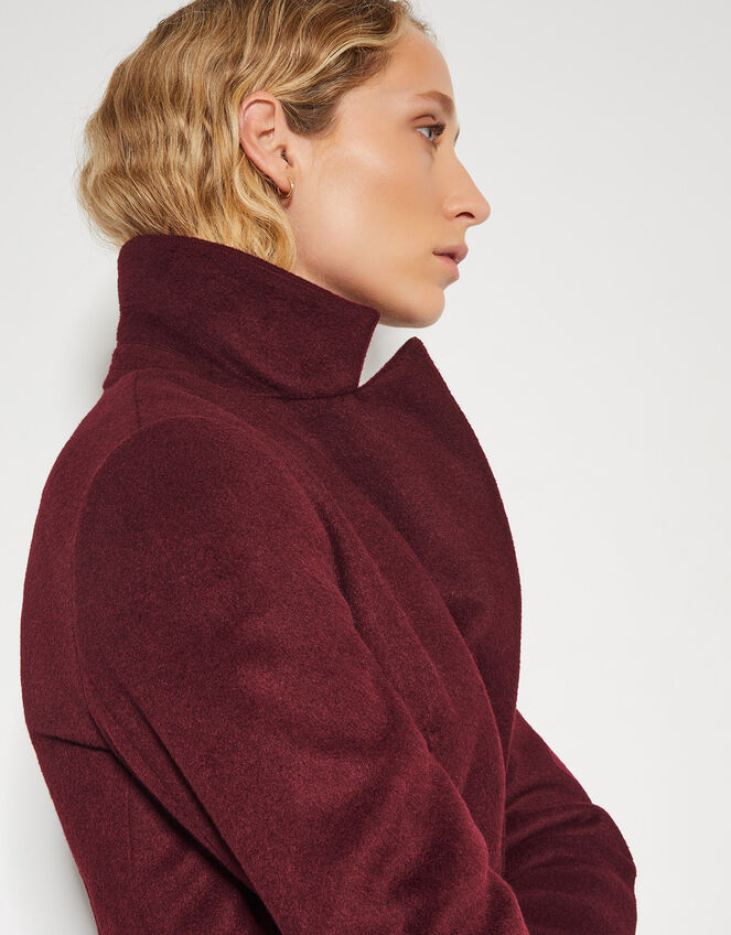 Arabella A-Line Coat, Red (BURGUNDY), large
