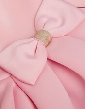 Baby Short Sleeve Bow Dress, Pink (PINK), large