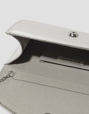 Selena Bow Metallic Clutch Bag, , large