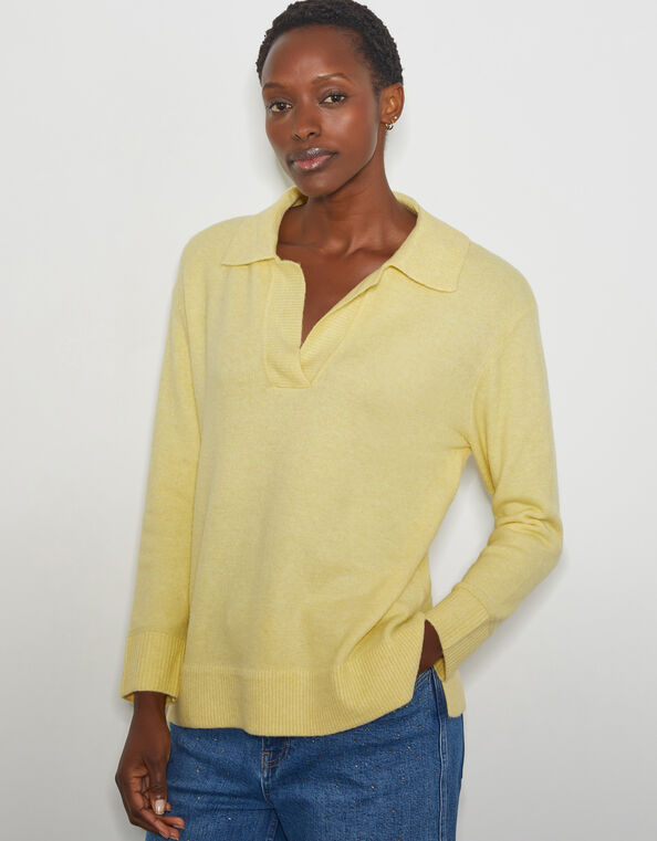 Carla Collar Jumper, Yellow (YELLOW), large