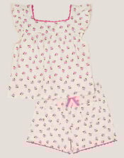 Floral Jersey Short Pyjamas Set, Pink (PINK), large