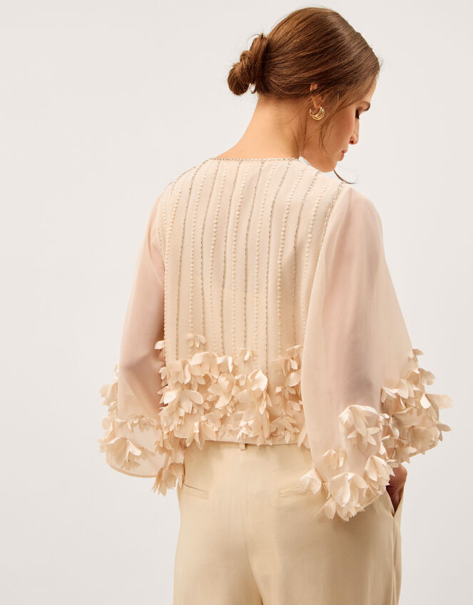 Claire Appliqu&eacute; Jacket, Ivory (IVORY), large