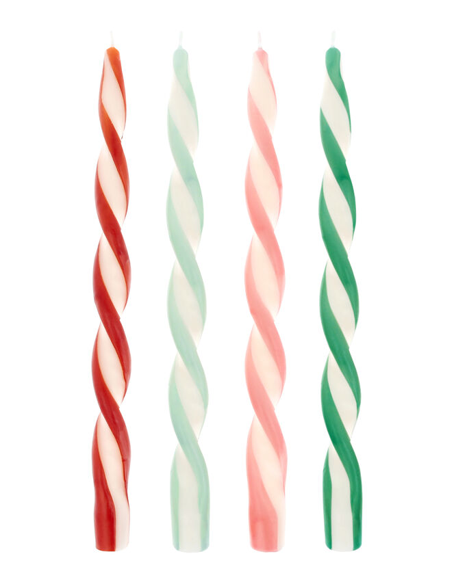 4-Pack Meri Meri Stripe Twisted Taper Candles, , large