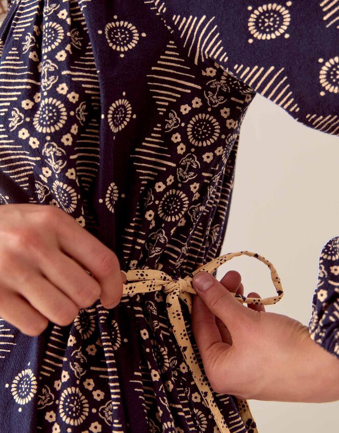 East Celine Print Maxi Dress, Blue (NAVY), large