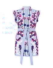 East Dora Floral Embroidered Waistcoat, Purple (LILAC), large