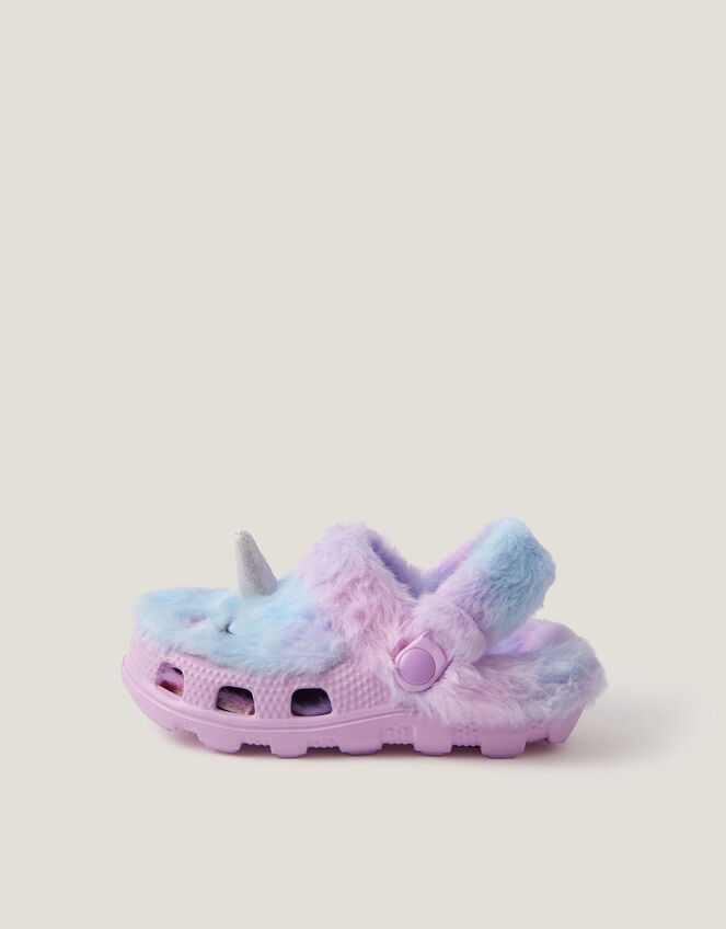 Unicorn Faux Fur Lined Clogs, Multi (MULTI), large