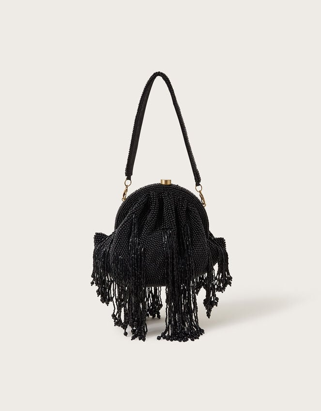 Beaded Tassel Occasion Bag, , large