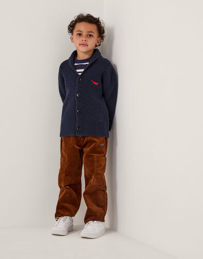 Fox Shawl Cardigan, Blue (NAVY), large