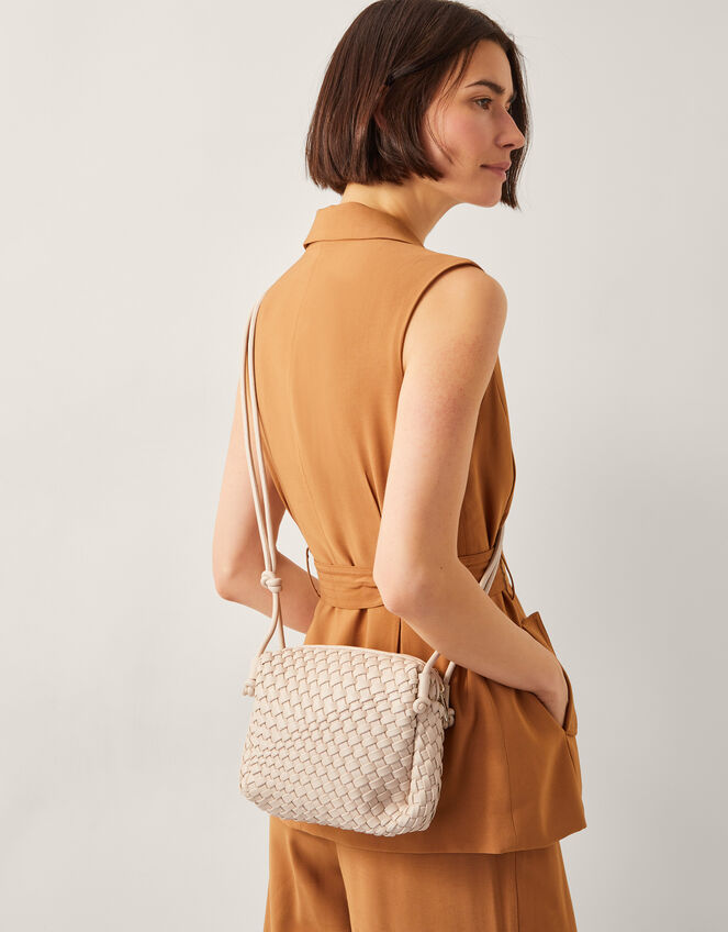 Piper Woven Cross Body Bag, Natural (NEUTRAL), large