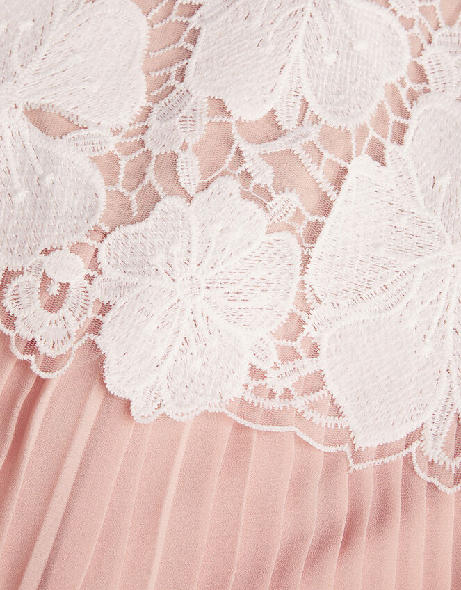 Otissa Lace Pleated Dress, Pink (PINK), large