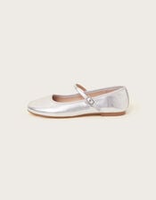 Mary Jane Flats, Silver (SILVER), large