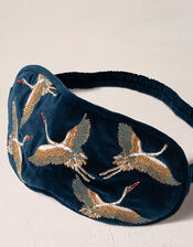 Elizabeth Scarlett Crane Velvet Eye Mask, , large