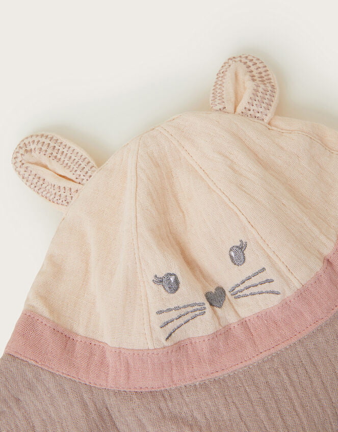 Baby Bunny Cotton Bucket Hat, Pink (PINK), large