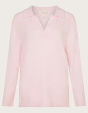 Carla Collar Jumper, Pink (PINK), large