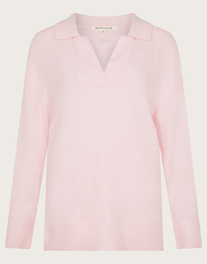 Carla Collar Jumper, Pink (PINK), large