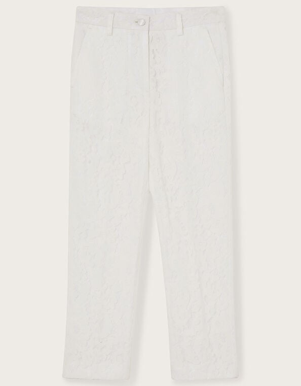 Brea Lace Bridesmaid Trousers, Ivory (IVORY), large