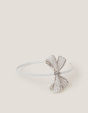 Beaded Bow Headband, Ivory (IVORY), large