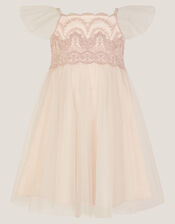 Baby Francesca Lace Tulle Party Dress, Pink (PINK), large