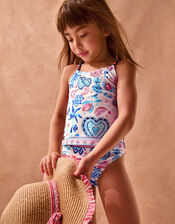 Pineapple Print Tankini Set, Cream (CREAM), large