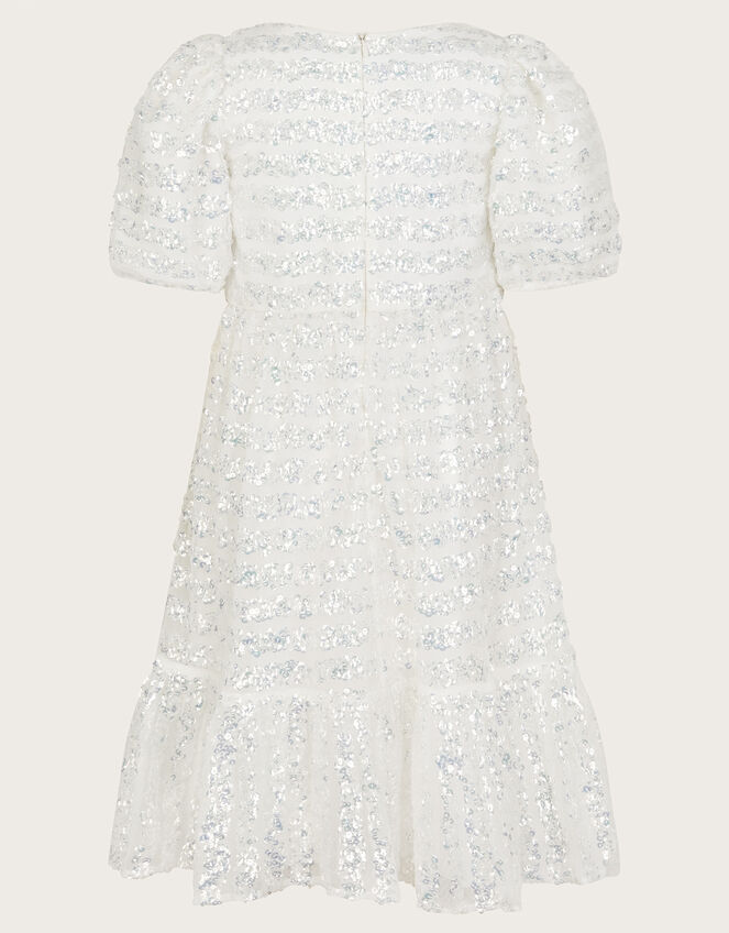 Pippa Sequin Stripe Tunic Dress, Ivory (IVORY), large