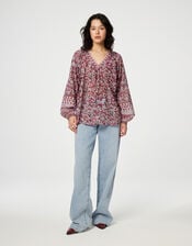 Fabienne Chapot Floral Print Blouse, Pink (PINK), large