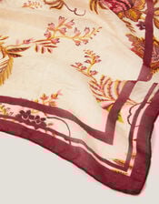 Ilsa Square Floral Silk Scarf, , large