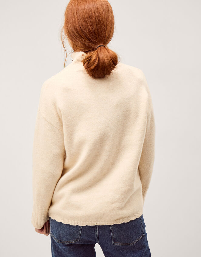 Em Floral Embroidered Knit Jumper, Ivory (IVORY), large