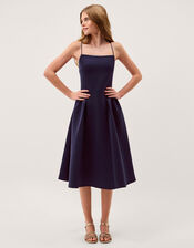 Molly Drop Waist Prom Dress, Blue (NAVY), large