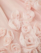 Evangaline Rose Appliqué Tulle Dress, Pink (PINK), large