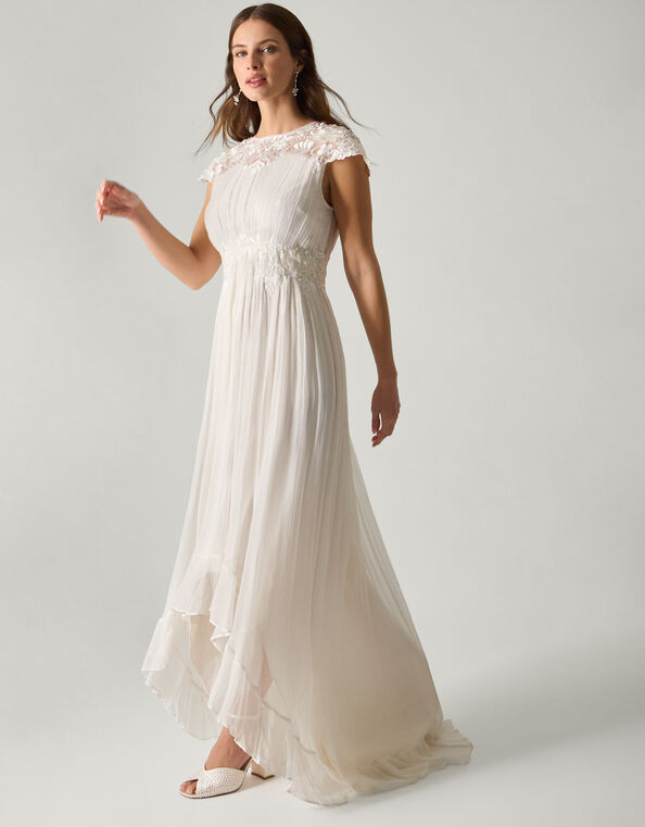 Arwen Embroidered Lace Wedding Dress, Ivory (IVORY), large