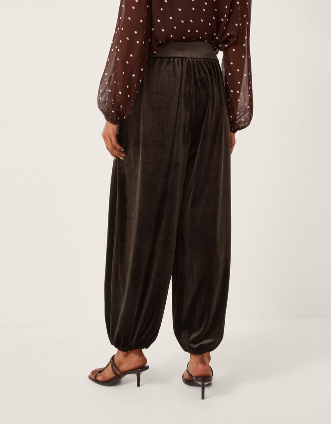 Victoria Velvet Harem Trousers, Brown (CHOCOLATE), large