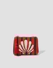 Shell Embroidered Coin Purse, , large