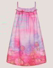 Ombré Seashell Print Sundress, Pink (PINK), large