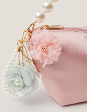 Satin Pearl Charm Bag, , large