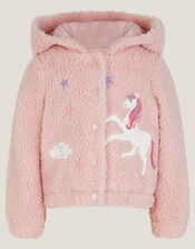 Baby Unicorn Faux Shearling Hoodie, Pink (PINK), large