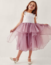 Lace Petal Flower Girl Dress, Pink (PINK), large