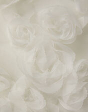 Baby Elouise Sleeveless Rose Appliqu&eacute; Dress, Ivory (IVORY), large