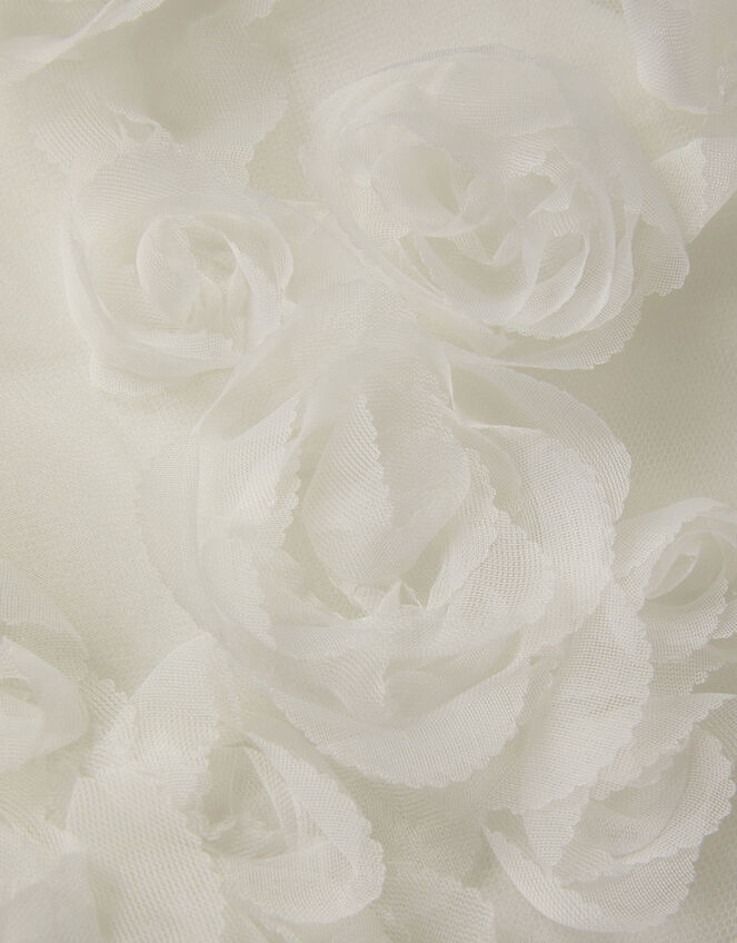 Baby Elouise Sleeveless Rose Appliqu&eacute; Dress, Ivory (IVORY), large