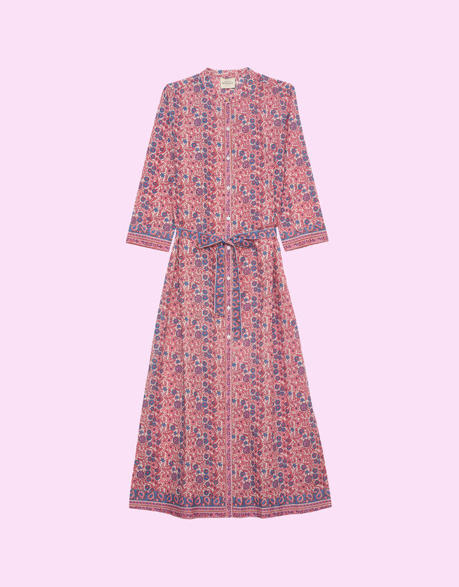 Petite Mendigote Ramara Floral Print Midi Dress, Pink (PINK), large