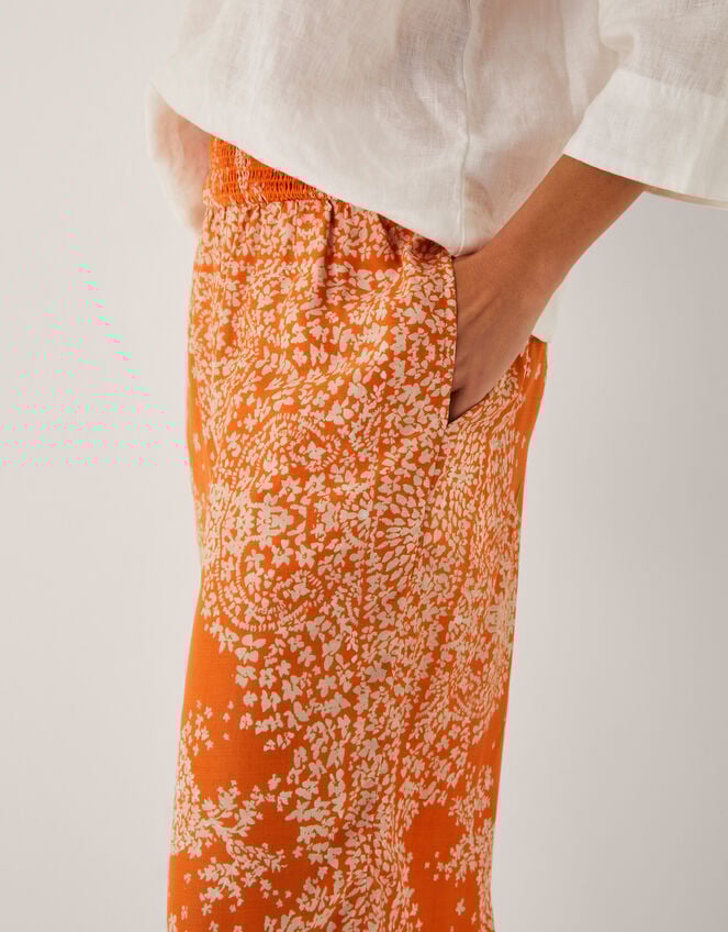 Madison Paisley Print Harem Trousers, Orange (ORANGE), large