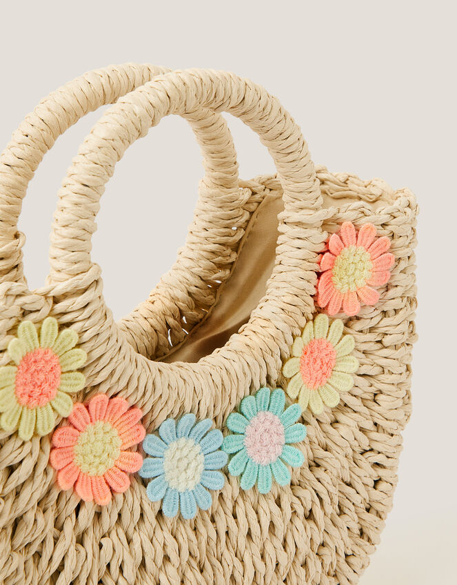 Floral Basket Bag, , large