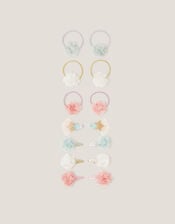 14-Pack Flower Hair Bands & Clips, , large