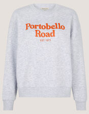 Portobello Road Slogan Sweatshirt, Grey (GREY), large