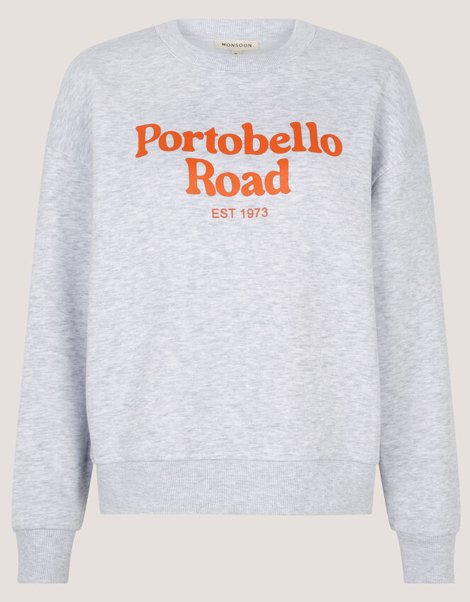 Portobello Road Slogan Sweatshirt, Grey (GREY), large