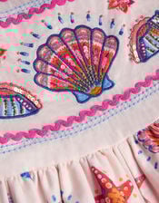 Shell Print Playsuit, Orange (ORANGE), large