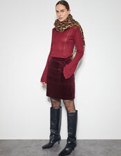 Amy Mini Skirt, Red (BURGUNDY), large