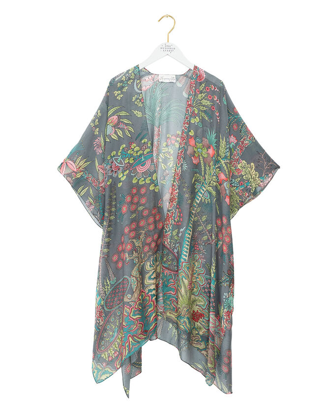 One Hundred Stars Boho Garden Print Kimono, , large