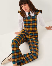 Monsoon x Sarah Corbett-Winder Tartan Jumpsuit, Yellow (YELLOW), large